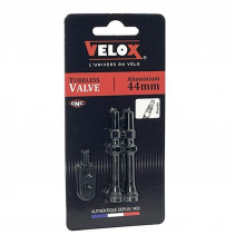 VALVE TUBELESS VELOX ALU NOIR 44MM PRESTA (X2)