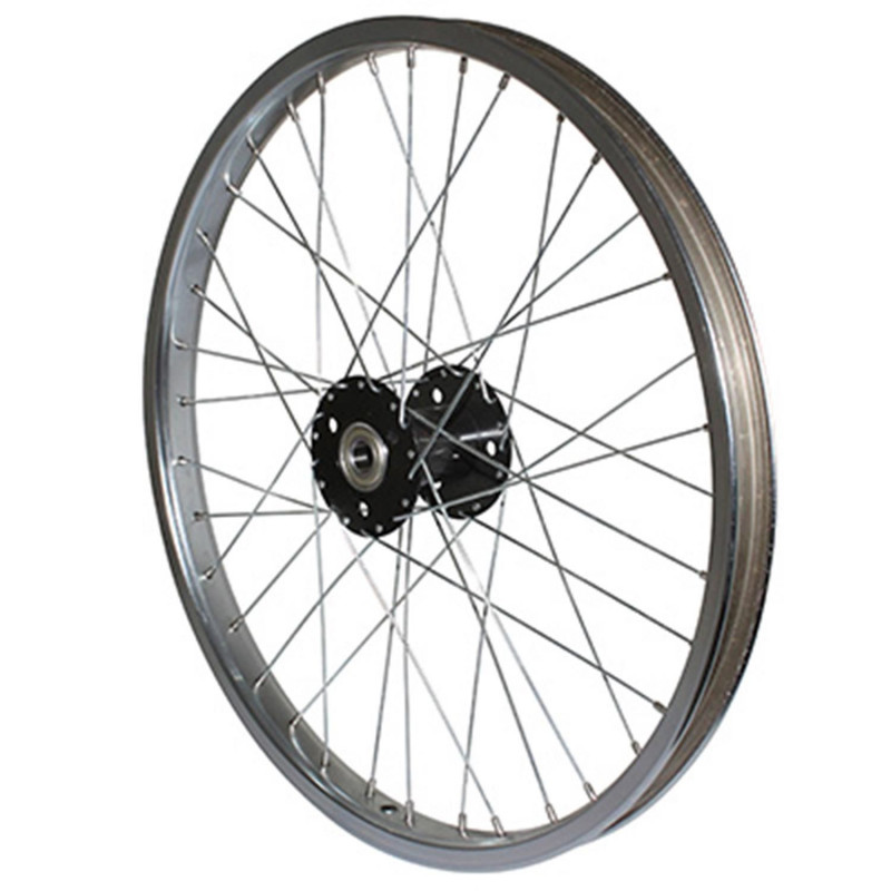 Roue tricycle 20 pouces arriere (jante acier 36 rayons moyeu fusee)