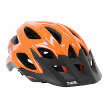 CASQUE VELO ADULTE GES VTT TRAIL ORANGE TAILLE 58-62 AVEC VISIERE ET SYSTEM QUICK LOCK FIXATION FIDLOCK (VENDU EN BOITE)