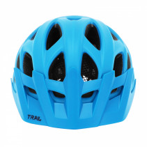 CASQUE VELO ADULTE GES VTT TRAIL BLEU-ORANGE TAILLE 58-62 AVEC VISIERE ET SYSTEM QUICK LOCK FIXATION FIDLOCK (VENDU EN BOITE)