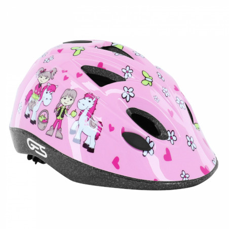 CASQUE VELO ENFANT GES DOKKY PONEY ROSE TAILLE 47-53 SYSTEME TURNLOCK (VENDU SOUS CAVALIER)