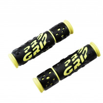 POIGNEE VELO PROGRIP 953 NOIR/JAUNE FLUO 122MM PRE DECOUPE (PR)