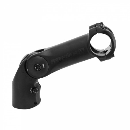 POTENCE VTT -URBAIN-TREKKING ERGOTEC REGLABLE OCTOPUS XL REHAUSSE ALU NOIR 31,8  L 115mm  POUR FOURCHE 1"1-8 (HOMOLOGUE NIVEAU