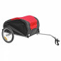 Remorque velo utilitaire maxi 45kg (dimensions l75xl53xh42) avec roues 16" fixation axe de roue - remorque livree avec bache,