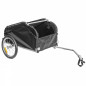 Remorque velo utilitaire maxi 45kg (dimensions l75xl53xh42) avec roues 16" fixation axe de roue - remorque livree avec bache,