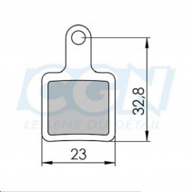 Plaquette frein vtt 44 clarks adapt. tektro volans/auriga sub/twin suntour db8 (pr) organi