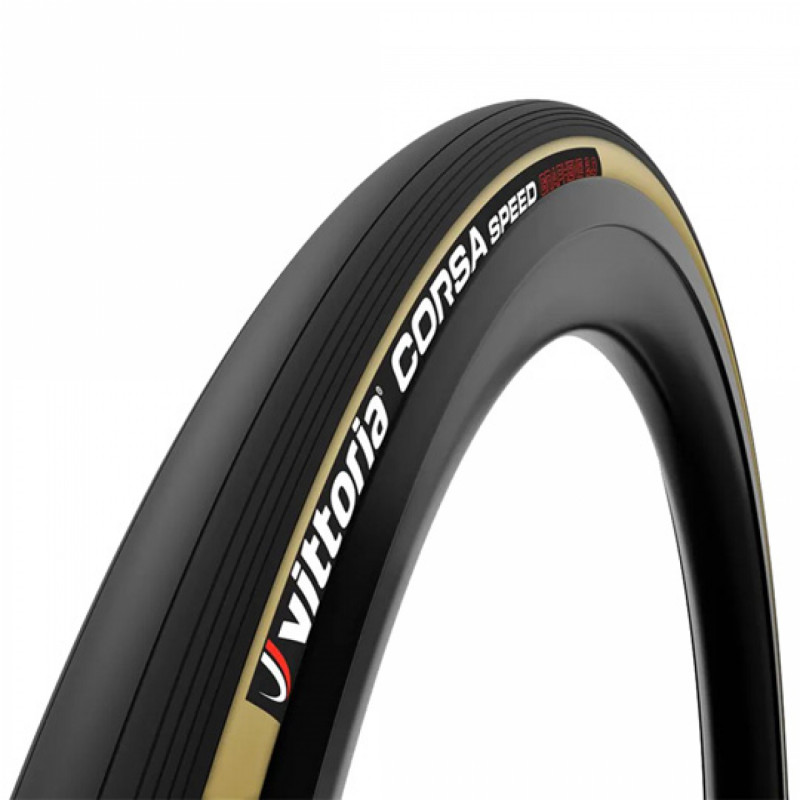 BOYAU 700X25 VITTORIA CORSA SPEED NOIR/BEIGE GRAPHENE 2.0 205G (TPI 320) (25-622)