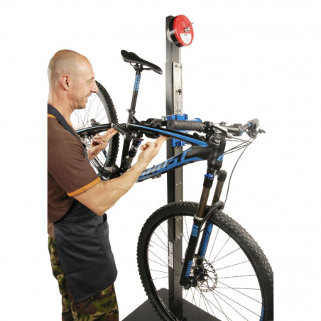 PIED D'ATELIER DE REPARATION VELO PROFESSIONNEL ASSISTEE (EQUILIBREUR REGLABLE)  -BICISUPPORT-
