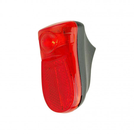 ECLAIRAGE VELO PILE AR OPTIMIZ 1 LED ROUGE -HOMOLOGUE CE- (FIXATION GARDE-BOUE)