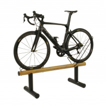 PRESENTOIR DE MAGASIN HORIZONTAL POUR VELO EFFET BOIS ET NOIR MAT  -BICISUPPORT-