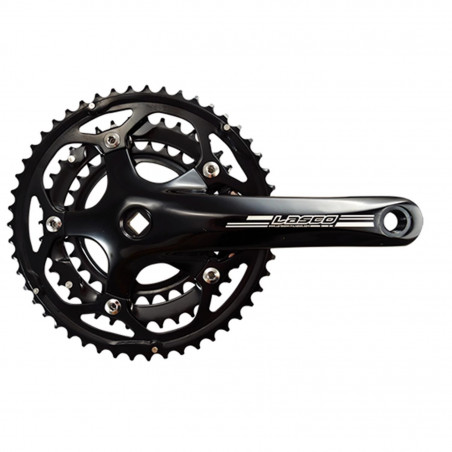 PEDALIER ROUTE TRIPLE 50-39-30D L170 LASCO 8/9/10V NOIR (AXE CARRE 113MM)