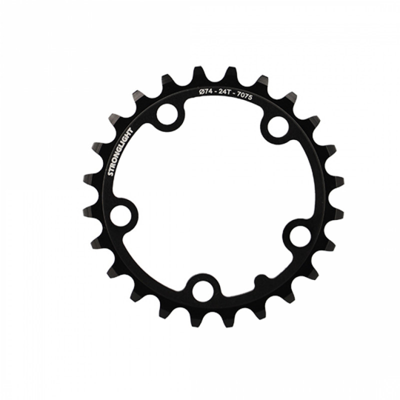 PLATEAU ROUTE DIAM  74 INTER 24DTS NOIR ALU 7075 TRIPLE (COMP.CAMPA/SHIMANO) STRONG 5 BRAN