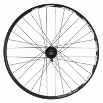 Roue vtt 26" disc karma arriere noir illet moyeu Shimano m475 6trous pour cassette Shimano-Sram 10-9-8v. noir rayons noirs -