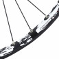 Roue vtt 26" karma disc avant noir double paroi illet moyeu Shimano m475 6 trous noir rayons noirs  32 rayons jante 21c