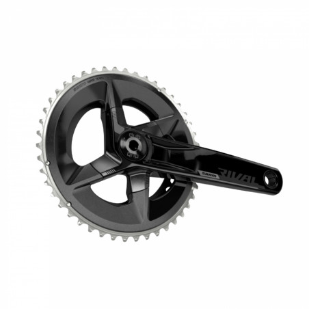 PEDALIER ROUTE SRAM 12V. RIVAL ALU GRAVEL AXE INTEGRE DUB 170mm 46x33dts ENTRAXE PLATEAUX 107mm (SANS CUVETTES)