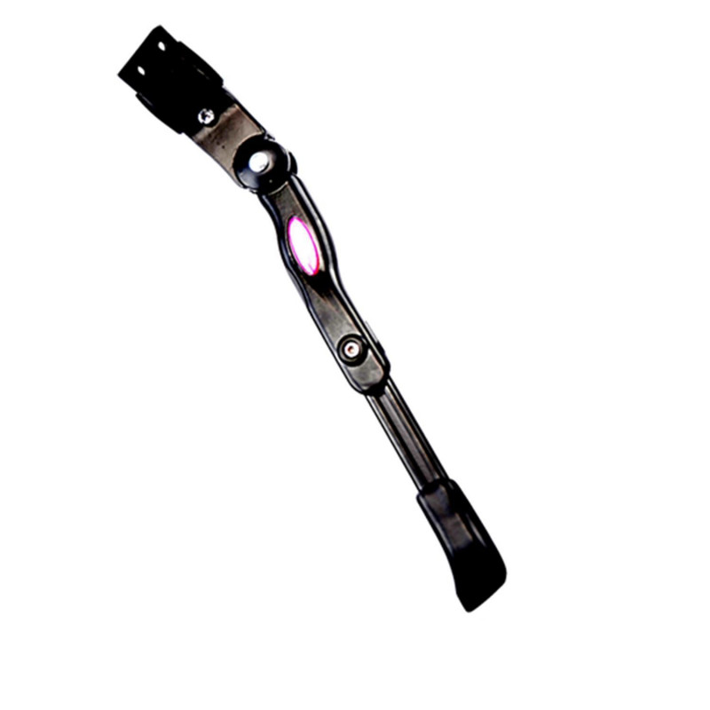 BEQUILLE VELO LATERALE REGLABLE 24/29'' OPTIMIZ ALU NOIR RENFORCEE (SUR BASE DE CADRE)