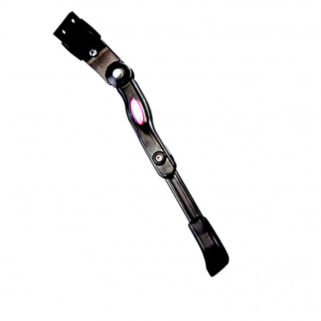 BEQUILLE VELO LATERALE REGLABLE 24/29'' OPTIMIZ ALU NOIR RENFORCEE (SUR BASE DE CADRE)