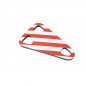 PROTECTION MOUSSE BLANC-ROUGE POUR PORTE VELO MOTTEZ (ENTRE LES VELOS) - FORME TRIANGLE 38 X 58cm EPAISSEUR 15mm