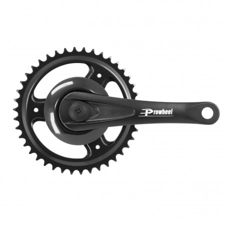 PEDALIER CITY MANIVELLES ALU 170mm PLATEAU 42D. (DISQUE CENTRALE 93 mm PLASTIQUE NOIR) CHAINE 2.38 (3-32")