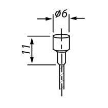 CABLE DE FREIN CYCLO VELOX G.1 POUR MBK  BOULE 6x10mm  DIAM 18-10  Lg 1,80M  (14 FILS)  (BOITE DE 25)