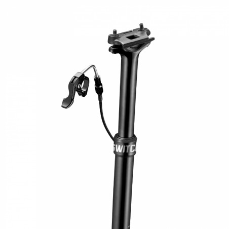 TIGE DE SELLE VTT REGLABLE SWITCH SW-125 ALU NOIR DIAM. 34.9  L406mm (REGLAGE PAR CABLE INTERNE DEBATTEMENT 125mm) FIXATION