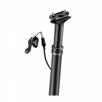 TIGE DE SELLE GRAVEL REGLABLE SWITCH SW-50 ALU NOIR DIAM. 27.2  L400mm (REGLAGE PAR CABLE INTERNE DEBATTEMENT 50mm) FIXATION