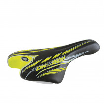 SELLE ENFANT JUNIOR 20/24 POUCES MONTE GRAPPA 998 OK GO NOIR/JAUNE AVEC CHARIOT DE SELLE