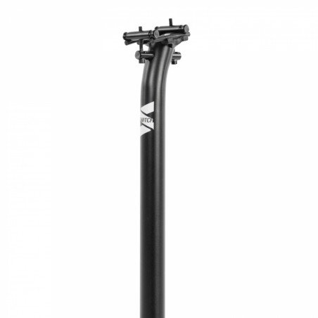 TIGE DE SELLE VTT REGLABLE SWITCH BACK ALU NOIR DIAM. 27.2  L390mm RECUL 20mm