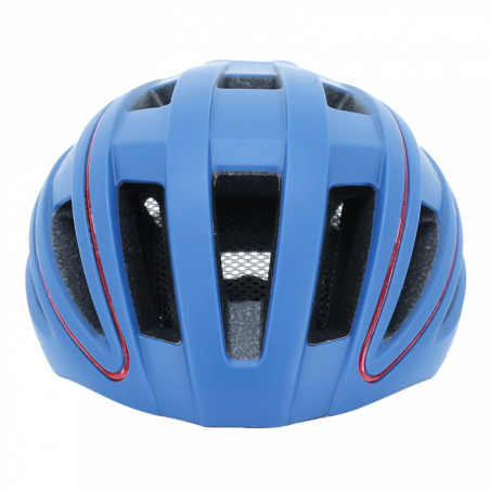 CASQUE VELO ADULTE GIST URBAIN LUXO BLEU OPAQUE IN-MOLD AVEC ECLAIRAGE 360° TAILLE 52-58 REGLAGE MOLETTE