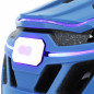 CASQUE VELO ADULTE GIST URBAIN LUXO BLEU OPAQUE IN-MOLD AVEC ECLAIRAGE 360° TAILLE 56-62 REGLAGE MOLETTE