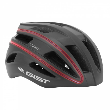 CASQUE VELO ADULTE GIST URBAIN LUXO NOIR IN-MOLD AVEC ECLAIRAGE 360° TAILLE 56-62 REGLAGE MOLETTE