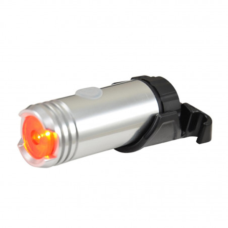 ECLAIRAGE VELO RECHARG.USB AR KHEAX LED REDA 25 LUMEN ARGENT (FIXATION TIGE DE SELLE)