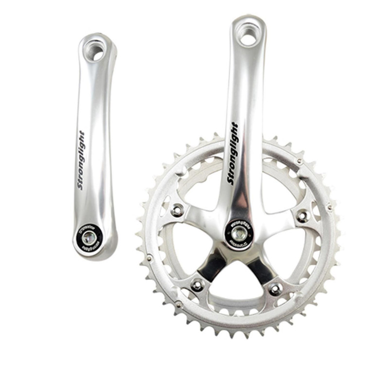 PEDALIER ROUTE DOUBLE 42-34D L155 STRONG IMPACT KID ARGENT