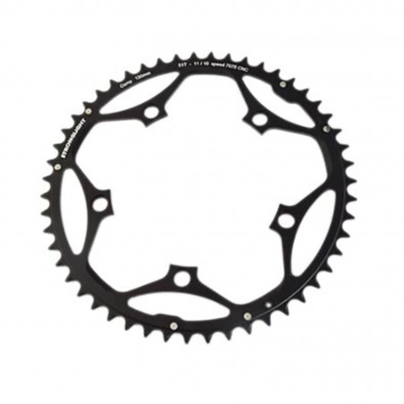 PLATEAU ROUTE DIAM 130 EXTER 51DTS NOIR ALU 7075 STRONG 11/10V. 5 BRANCHES