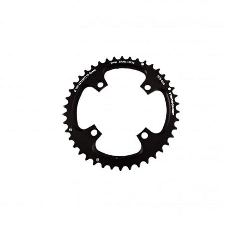 PLATEAU VTT DOUBLE DIAM 104 EXT.42DTS NOIR 4BR. ALU 7075 STRONG 10V SRAM (PLATEAU FILETE)