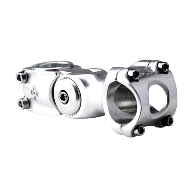POTENCE REGLABLE AHEAD SET 1" 1"1/8 L95 UNO ALU ARGENT 0 A 60° (CINTRE 31.8)