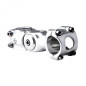 POTENCE REGLABLE AHEAD SET 1" 1"1/8 L95 UNO ALU ARGENT 0 A 60° (CINTRE 31.8)