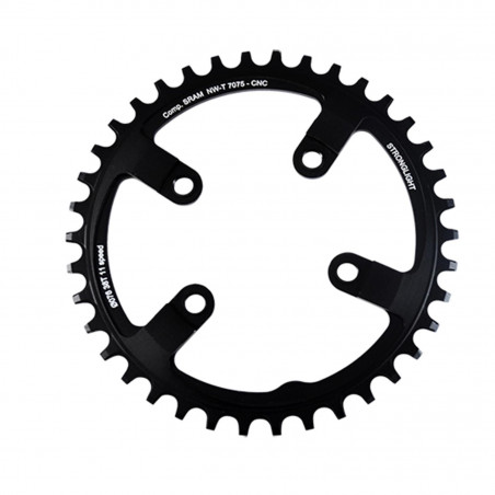 PLATEAU VTT MONO DIAM  76 EXTER 38DTS NOIR 4 BRANCHES ALU 7075 (COMP.1X11 SRAM XX1) STRONG