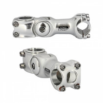 POTENCE REGLABLE AHEAD SET 1" 1"1/8 L110 UNO ALU ARGENT 0 A 60° (CINTRE 25.4)