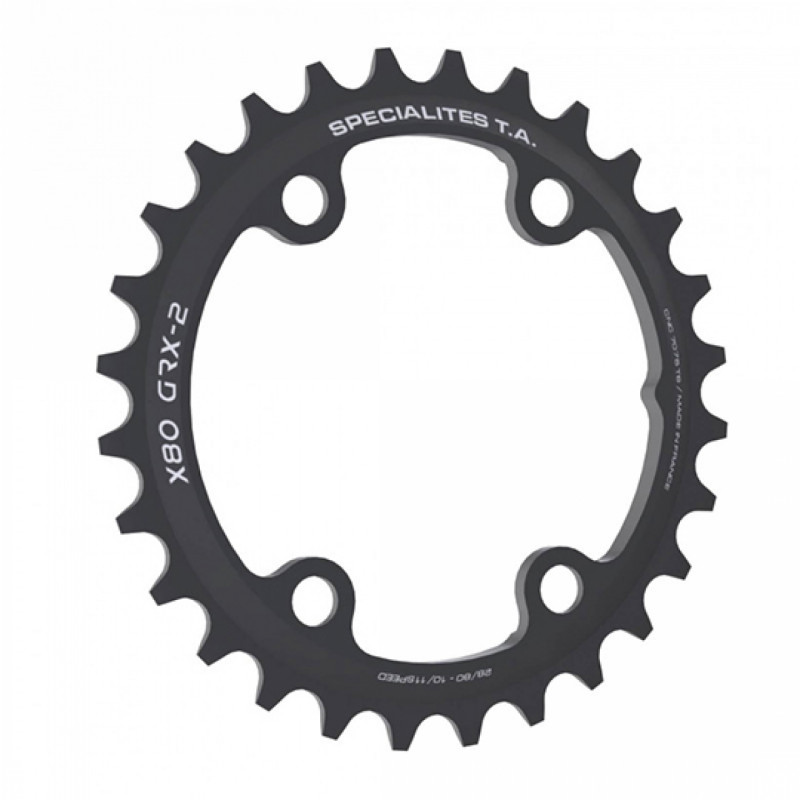 PLATEAU GRAVEL DOUBLE DIAM 80 INTER 30DTS NOIR X80 GRX600/810 (COMP.SHIM. 4 BRAN.) TA
