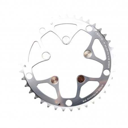 PLATEAU ROUTE DIAM 135 PORTEUR 39DTS ARGENT VENTOK POUR TRIPLE(COMP.CAMPA)TA 8/9/10V.5BRAN