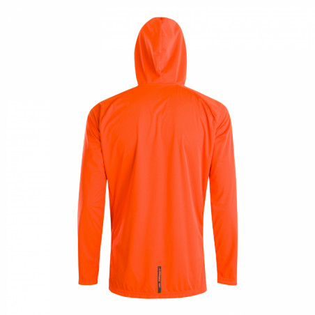 VESTE DE PLUIE ADULTE GIST GIACCA WATERPROOF 15 MICRON AVEC CAPUCHE ORANGE L  -5276