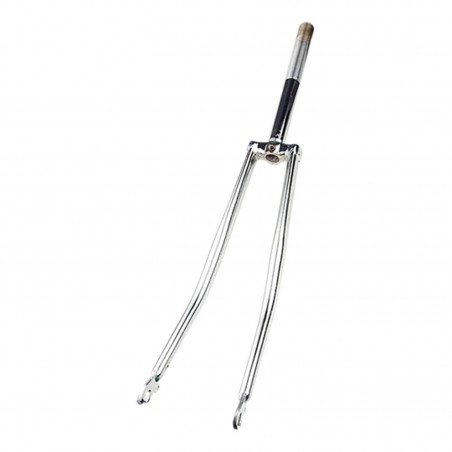 FOURCHE TRADI 700 ACIER CHROME 1/2 COURSE FILETE 1" FREIN FIXATION TRADI