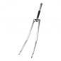 FOURCHE TRADI 700 ACIER CHROME 1/2 COURSE FILETE 1" FREIN FIXATION TRADI