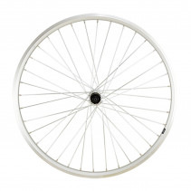 Roue vtt 26" ar blocage k7 jante argent mach1 er10 moy.shim tx500 v-brake 8/9/10v