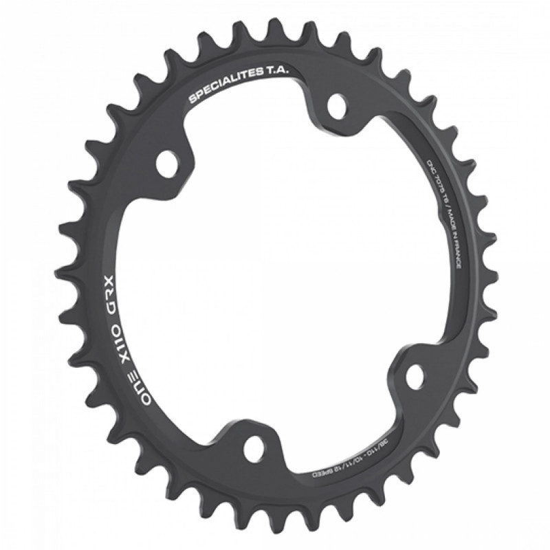 PLATEAU GRAVEL MONO DIAM 110 38DTS NOIR ONE X110 GRX600/810 (COMP.SHIM. 4 BRAN.) TA 10/11/