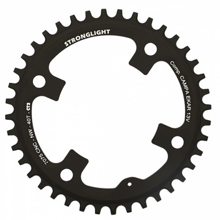 PLATEAU GRAVEL MONO DIAM 123 40DTS ALU 7075 NOIR 4 BRAN. STRONG COMP. CAMPA EKAR 13