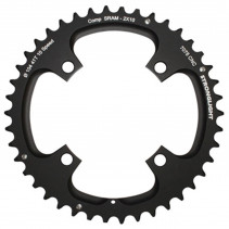 PLATEAU VTT 4BRA D.104 POUR SRAM XO FILETE 10V. STRONGLIGHT DOUBLE 41DTS EXTERIEUR NOIR - EPAISSEUR 5mm FILETE 10V.