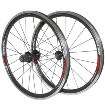 Roues route 24" a blocage cassette 10-9-8v. p2r noir double paroi (avant   arriere) 520-23