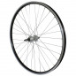Roue vtt 26" p2r arriere alu noir double paroi moy alu roue libre 7-6v. axe plein